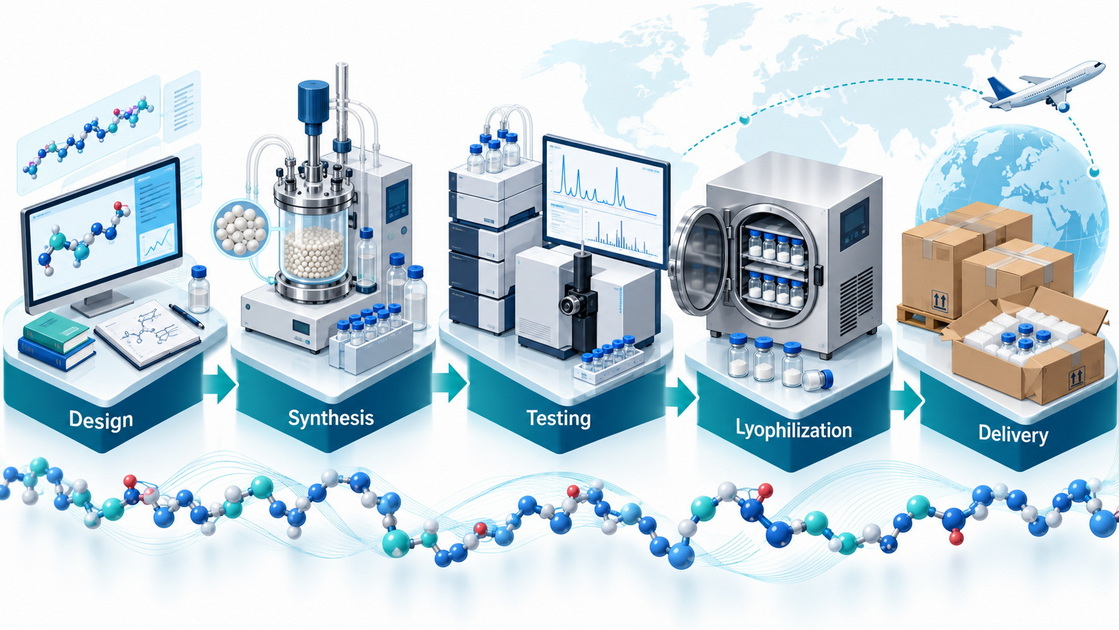 Custom Peptide Synthesis Workflow Custom Peptide Synthesis Workflow