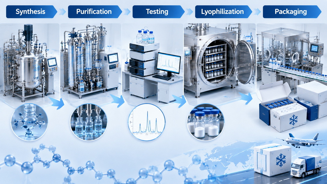 Custom Peptide Manufacturing Workflow Custom Peptide Manufacturing Workflow